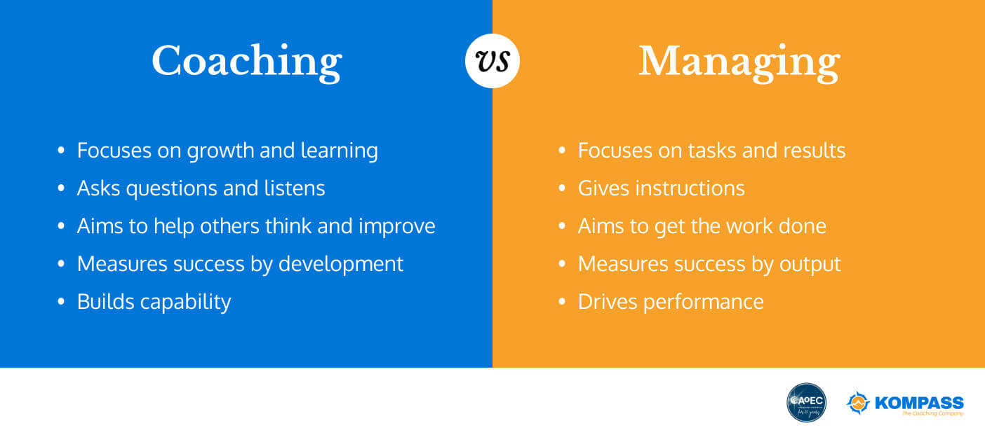 The difference between Coaching and Managing
