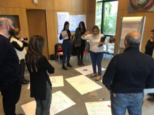  Participants focused during a coaching supervision session activity 