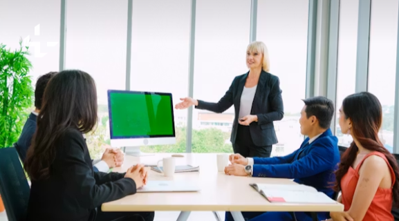 Coach leading a bias awareness coaching session